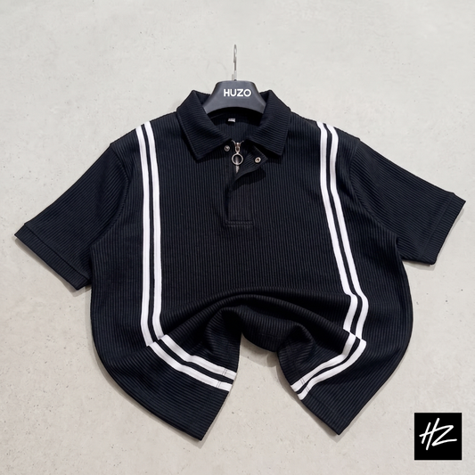 Ribbed Polo Tshirt