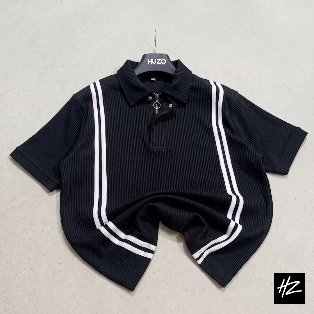 Ribbed Polo Tshirt