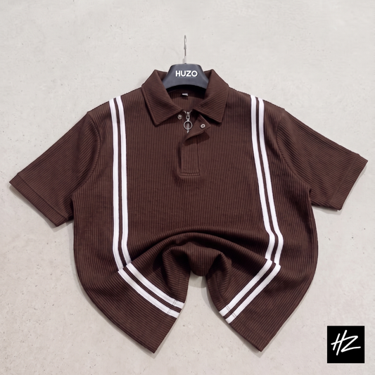 Ribbed Polo Tshirt
