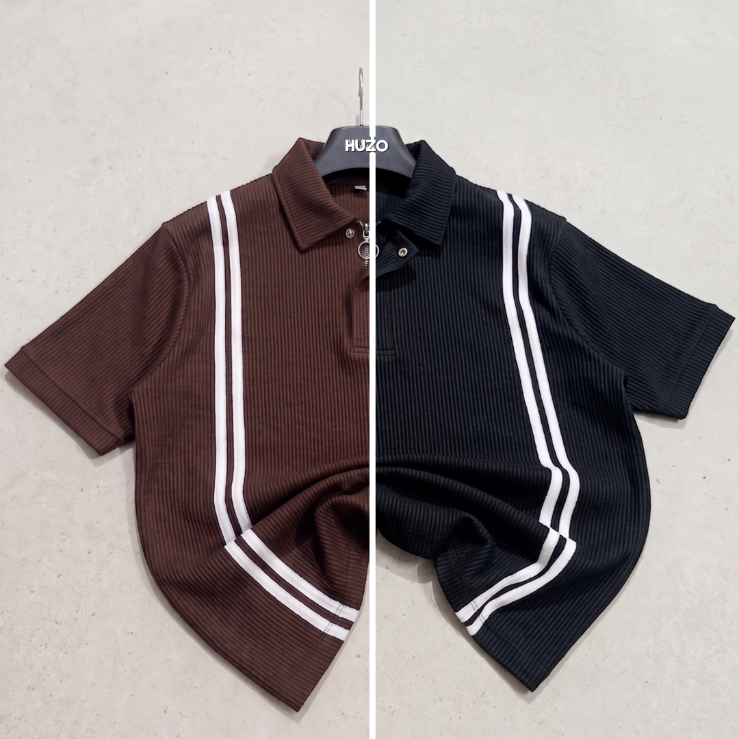 Ribbed Polo Tshirt